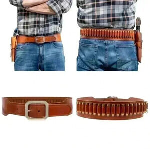 NWT Galco Holsters Tan Wrangler Cartridge Belt .44/.45 2.5” Size 42”